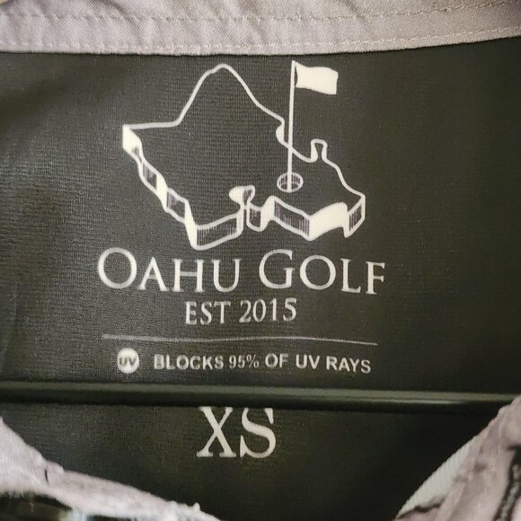 Oahu Polo Shirt Mens XS Floral Bird Paradise UV Block Performance Golf Tropical - Picture 3 of 8